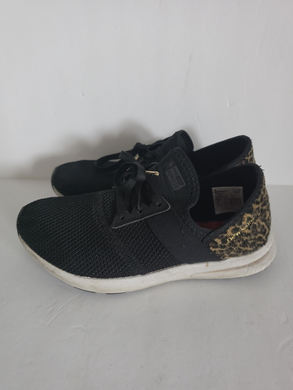 New Balance FuelCore Nergize Black Leopard Sneakers - Women's Size 6.5